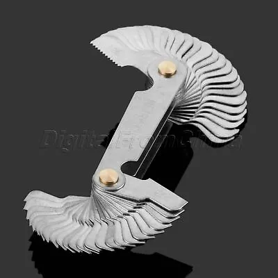 52 Blades Screw Thread Pitch Gauge Angle 60 Metric 55 Imperial Measure Gage D3fc • $5.91