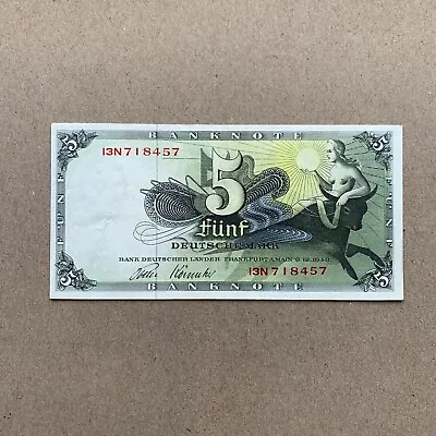 £88.99 • Buy GERMAN 5 MARK Banknote 1948 P13 Germany Currency Nude Women Post WW2 Memorabilia