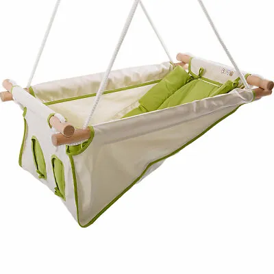 100% Cotton Porch Swing Cradle  Hanging Bed Hand Made Baby Toddler N.green • £85