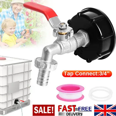 IBC Tank Adapter S60X6 To Garden Tap With 3/4  Hose Fitting Oil Fuel Water • £6.59