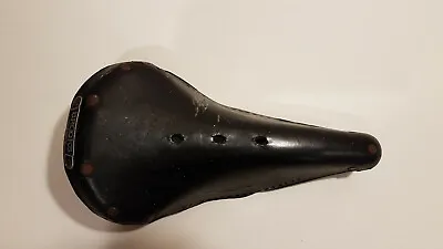 Vintage Brooks B5N Leather Bicycle Saddle Seat 70's • $59