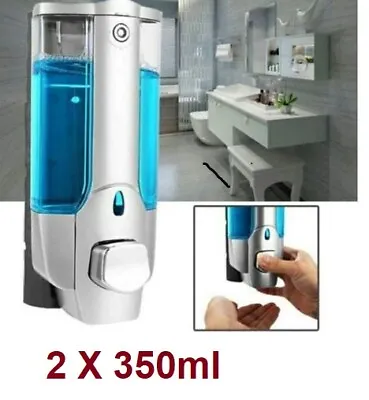 £9.99 • Buy 2 X 350ml Wall Mounted Soap Shampoo Dispenser Pump Liquid Lotion Hand Sterilizer