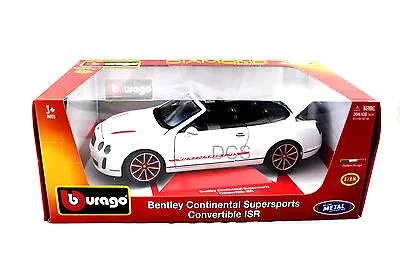 $34.95 • Buy Bentley Continental Supersport Convertible Isr White By Bburago 1/18 Diecast 