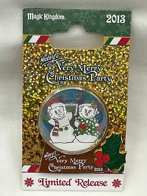 Mickeys Very Merry Christmas Party Pin 2013 LR NEW Mickey & Minnie Snow Globe • $24