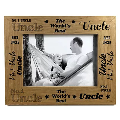 UNCLE PHOTO FRAME For Best Uncle Fathers Day Birthday Gift For Uncle From Niece • £7.99