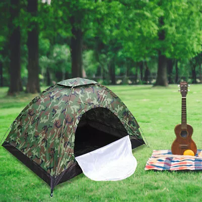 1-2 Person Man Family Tent Instant Pop Up Tent Outdoor Camping Hiking Festival • £15.58