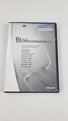 Microsoft Office Enterprise 2007 (Home Use) W/Key (Word PowerPoint Excel Etc) • $19