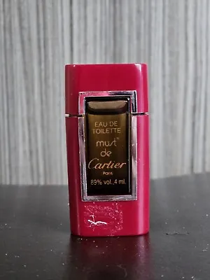 MUST DE CARTIER By Cartier 4 Ml Eau De Toilette Splash Mini Vintage • $26.90