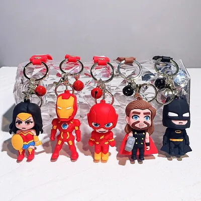 3D Marvel Keyring Batman | Thor | Flash | Iron Man | Wonder Woman Keychain Gift • £4.99