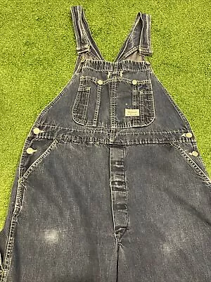 Vintage 90s Madewell Men’s Blue Denim Overalls Button Fly 36x31 Workwear • $35