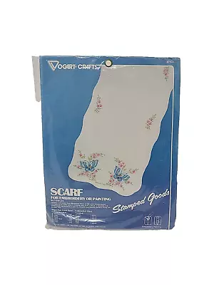 Vogart Crafts Scarf For Embroidery Or Painting  Butterflies No. 8715A  NWT • $7.99