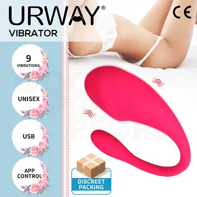 $27.99 • Buy Urway Vibrator Plug USB G-Spot Vibrating Egg Dildo Unisex Female Sex Toy Pink