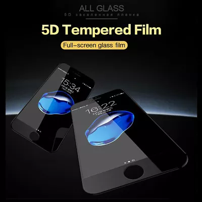 $6.99 • Buy For IPhone 8 7 6/6S Plus Xs SE Full Cover Tempered Glass Screen Protector