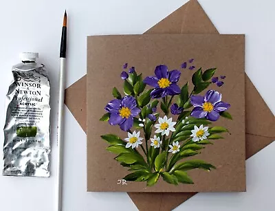 £4.20 • Buy Real Painting: Handpainted Greetings Card  Cottage Garden #105   By Judith Rowe