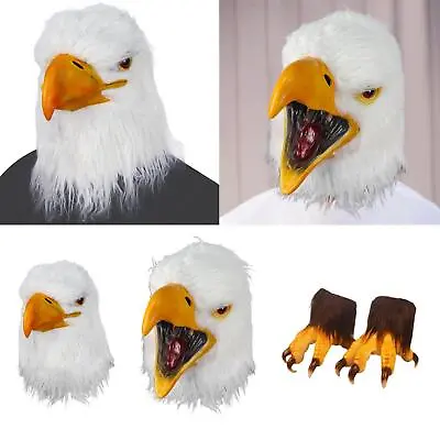 Eagle Bird Cosplay Props Hawk Masks Halloween Costume Party Headdress Latex • £22.16
