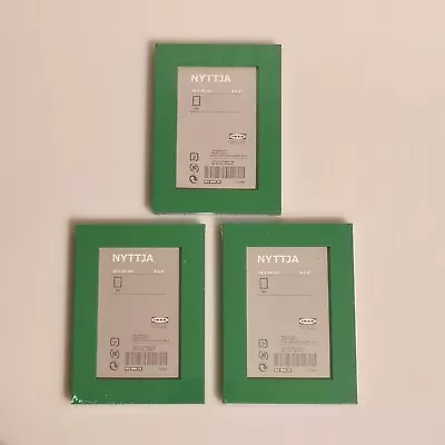 6 X Ikea Nyttja Photo Frames Green 10 X 15cm 4 X 6   (3 X Sealed 2pks) 5.5 X 3.5 • £9.99