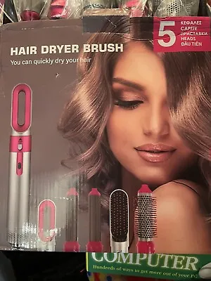 Hair Dryer Multi Hair Styler 5 In1 Curling Iron Hair Straightener Hair Brush • £14.99