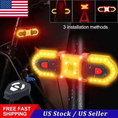 Bike Turn Signal Light Bicycle Front&Rear Indicator Smart Wireless Remote Kit US • $25.99