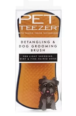 Tangle Teezer Navy / Orange Pet Detangling Dog Grooming Brush - Light Shedding • £11.50