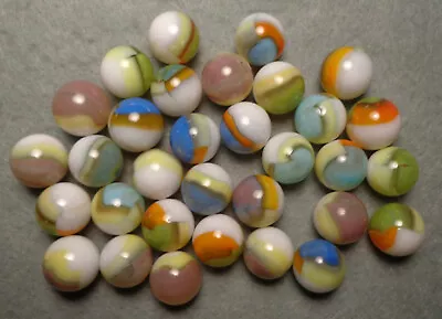 Nice Group Of Vitro 4 Color Marbles / Mint / 5/8  • $16