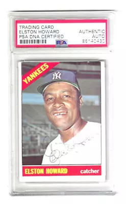 Elston Howard Signed 1966 New York Yankees Topps Card PSA Slabbed • $169.99