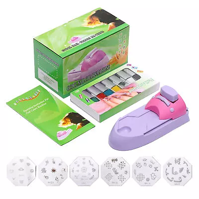 Nail Art Printer Manicure Machine DIY Nail Art Stamp Tool + 6 Printing Templates • $44.36