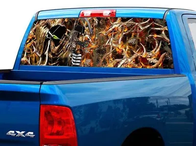 $44.98 • Buy P451 Camo Reaper Bow Hunter Rear Window Tint Graphic Decal Wrap Back Pickup