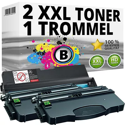 2x XXL Toner + Drum For Lexmark Optra E120 E120N Toner Cartridge • £61.69