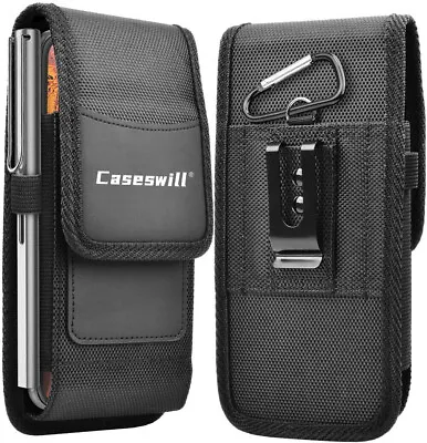 For Samsung Galaxy S24 S23 S22 S21 FE Ultra Case Nylon Pouch Belt Clip Holster • $23.98