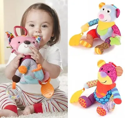 Baby Soft Toys Crib Cot Pram Hanging Rattle Stroller & Car Seat Pushchair Toys • £10.99