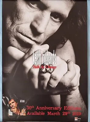 £14.95 • Buy Keith Richards Talk Is Cheap 30th Anniversary Promo Poster 76 Cm X 51 Cm Rare