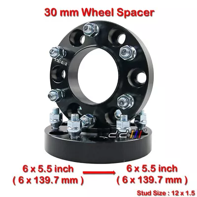 2pcs 12x1.5 6x139.7 93.1 Hub Centric Wheel Spacer For Ford Ranger PX T6 BT-50 • $134