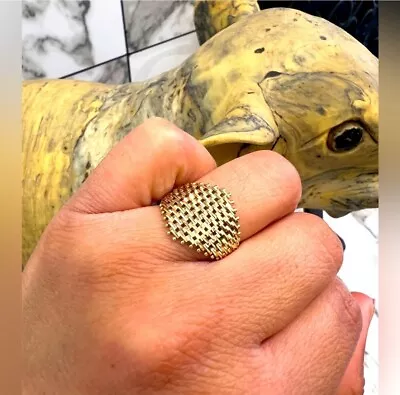 14 K Flexible Ring Mesh Ring Vintage Jewelry Imperial Gold Ring. • $350