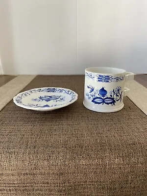 Vienna Woods Bone China Blue Onion Jelly Jar Plate Read Description. • $25