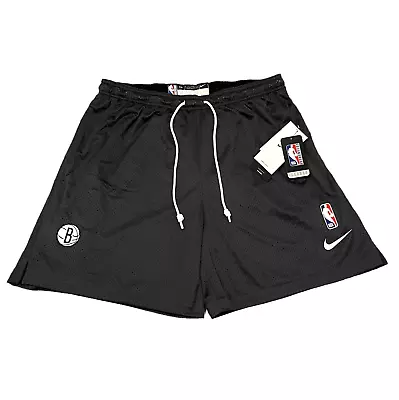 Nike Brooklyn Nets Practice NBA Shorts Standard Issue Reversible Black/ Gray XL • $89.97