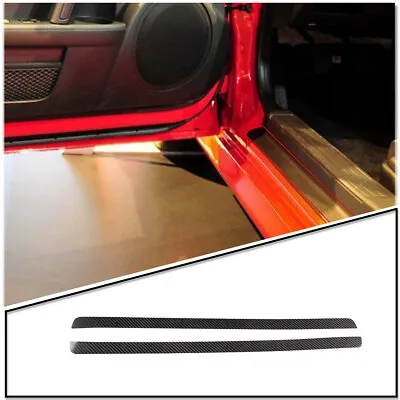 Carbon Fiber Car Door Sill Scuff Bar Trim Kit For Mazda MX-5 Miata NC 2009-2014 • $50.99