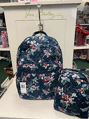 Vera Bradley Campus Backpack And Lunch Bunch Set In Rose Toile • $165