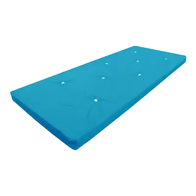 £59.99 • Buy Memory Foam Futon Mattress Roll Out/Fold Up Guest Bed | Light Blue 190cm X 75cm