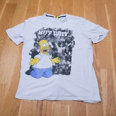 FOX The Simpsons Homer Simpson T Shirt L XL Bart Bartman Cartoon TV Show Y2K • £8.99