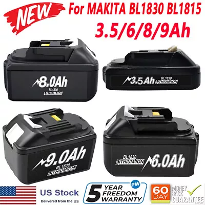 For Makita 18V 6.0Ah 9.0Ah LXT Lithium-Ion BL1830 BL1850 BL1860 Tool Battery US • $18.99