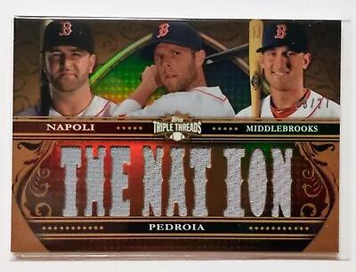 2013 Topps Triple Threads Relic Combo Pedroia Middlebrooks Napoli /27 Red Sox • $26.88