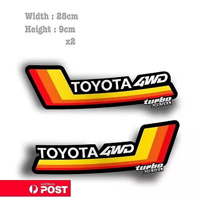 TOYOTA TRD 4WD Vintage Turbo Diesel Logo Hilux 4x4 Off Road Ute Large Sticker • $7.50