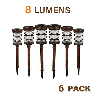 Malibu Pathway Lights Solar LED Landscape Lighting Garden Vintage Decor 6 Pack • $99.99