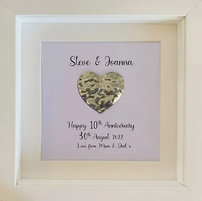 £17.99 • Buy 10th Wedding Anniversary Gift - Personalised - Tin Wedding Anniversary Gift