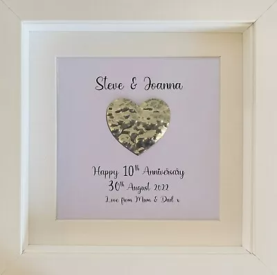 Personalised 10th Wedding Anniversary Gift Tin 10 Year Wedding Anniversary Gift • £29.99