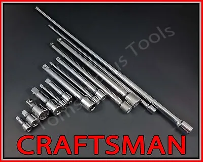 CRAFTSMAN TOOLS 13pc 1/4 3/8 1/2 Ratchet Wrench Socket Extension Adapter Set • $62.55