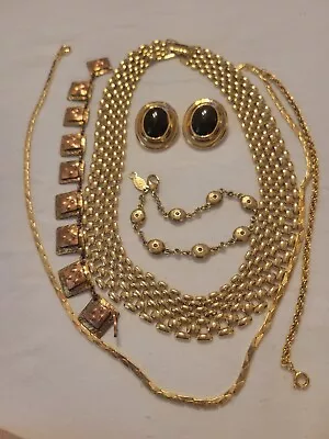 Vintage Jewelry Lot  Necklace Earrings Bracelets GF GP ? Copper • $10