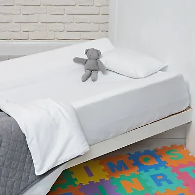Bed Guard For Single Cot Toddler Bed - Foam Bumper For Safety + Cover - 2 Pack • £26.90