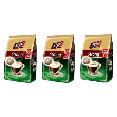 Philips Senseo 108 X Cafe Rene Dark Strong Roast Coffee Pads Bags Pods • £12.69