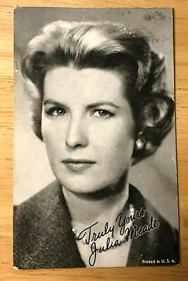 Vintage Julia Meade B&W Signed Autographed Promo Card Film & Stage Actress • $17